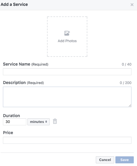 Add Facebook services